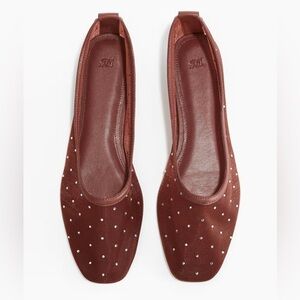 Rhinestone Embellished Ballet Flats 7